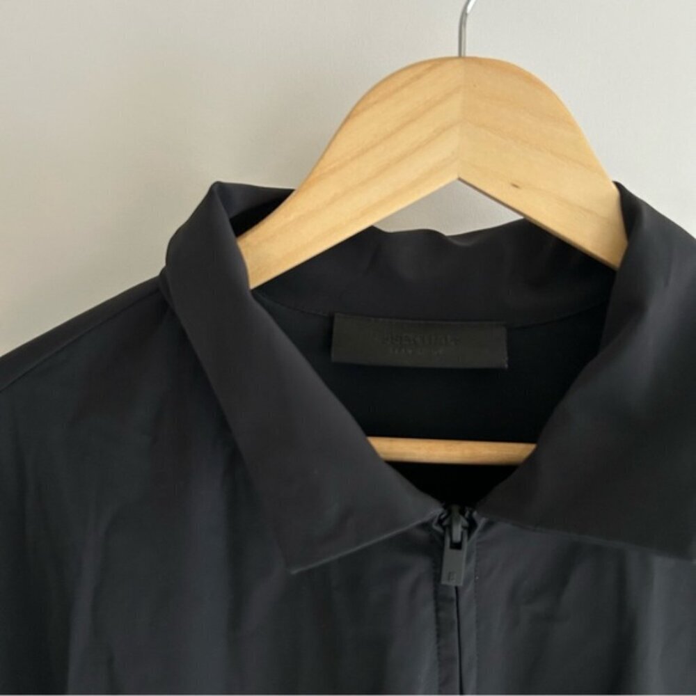 Fear of God Essentials Oversize Stretch Nylon Zip Jacket Black S - Picture 5 of 9